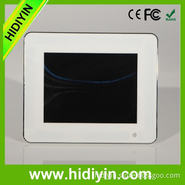 8 inch optional infrared scanning digital photo frame with clock